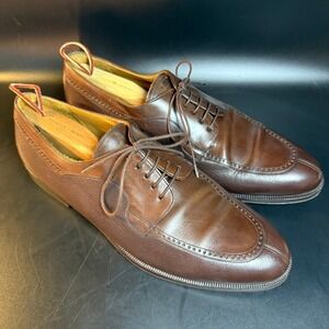 Mezlan Hudson Brown Leather Dress Shoes Mens 11M Lace Up Oxfords
